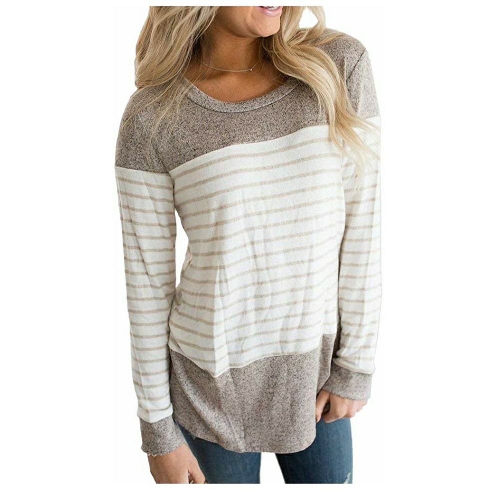 Long sleeve stripe top